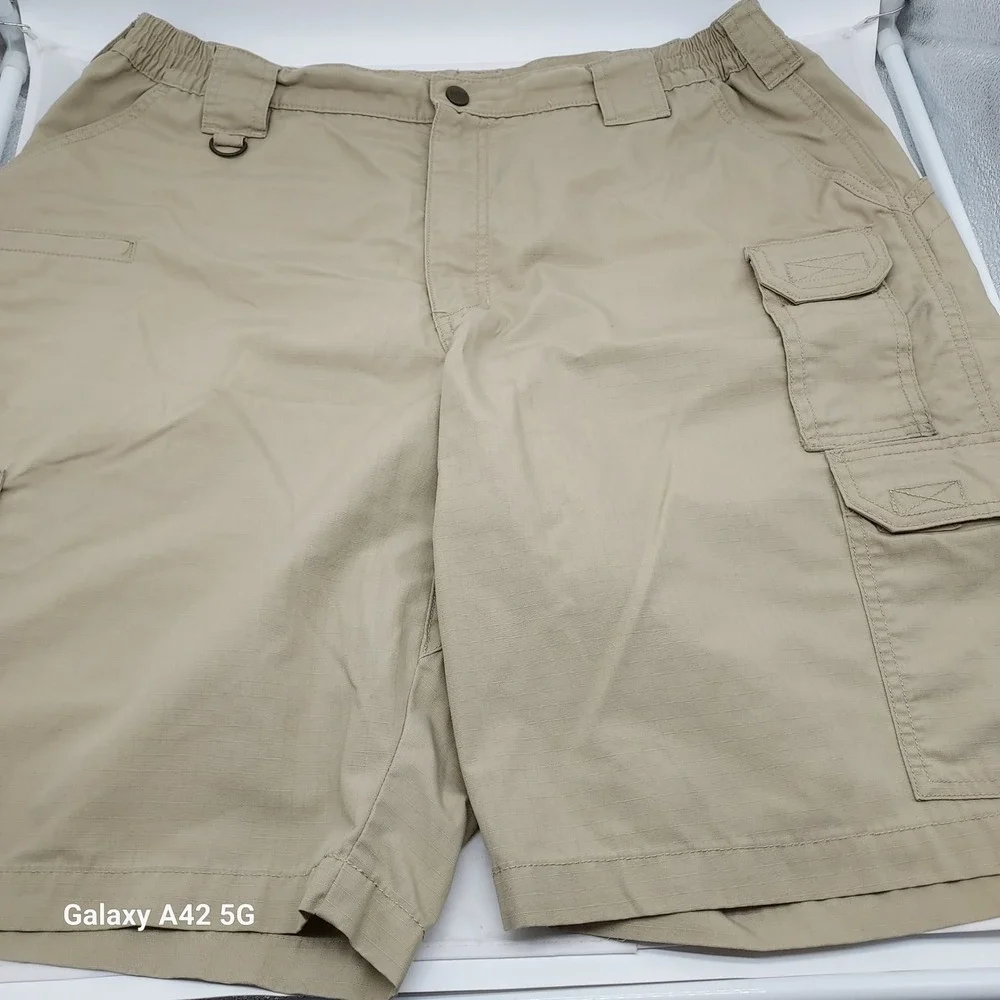 5.11 Tactical Academy Cargo Shorts Mens 38‎ Khaki Tan Ripstop 73308-162